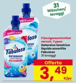 Interspar Detersivo lavatrice liquido assortito Fabuloso offerta