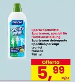Interspar Sportwear detergente Specifico per capi tecnici Nuncas offerta