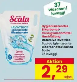 Interspar Detersivo lavatrice liquido Igienizzante Bicarbonato ricarica Scala offerta