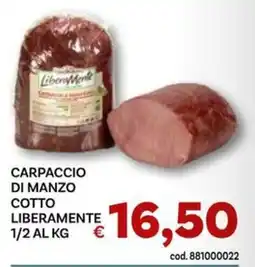 Vivo Supermercati Carpaccio di manzo cotto liberamente offerta
