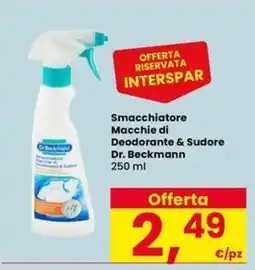 Eurospar Smacchiatore Macchie di Deodorante & Sudore Dr. Beckmann offerta
