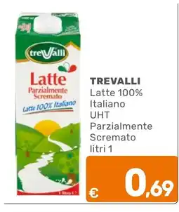 C+C Cash and Carry Trevalli Latte Parzialmente Scremato offerta