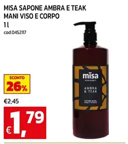 C+C maxigross Misa sapone ambra e teak offerta