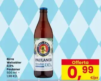 Eurospar Birra Weissbier Paulaner offerta