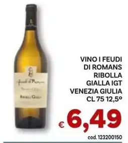 Vivo Supermercati Vino I Feudi di Romans Ribolla Gialla IGT offerta