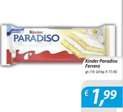 DiMeglio Kinder Paradiso Ferrero offerta
