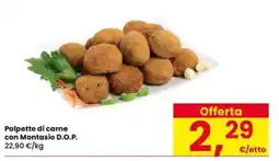 Eurospar Polpette di carne con Montasio D.O.P. offerta