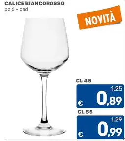 C+C Cash and Carry Calice biancorosso offerta