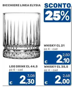 C+C Cash and Carry Bicchiere linea Elysia offerta