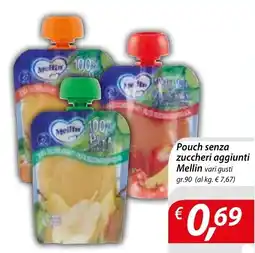 DiMeglio Pouch senza zuccheri aggiunti Mellin vari gusti offerta