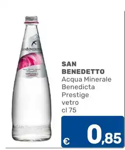 C+C Cash and Carry San Benedetto Acqua Minerale Benedicta Prestige offerta