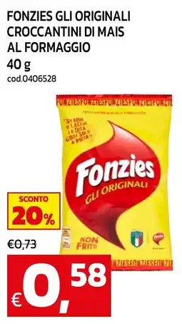 C+C maxigross Fonzies gli originali croccantini di mais al formaggio offerta