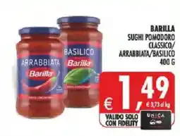 Deco Iperstore Barilla sughi pomodoro classico/arrabbiata/basilico offerta