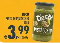 Deco Iperstore Decò pesto di pistacchio offerta