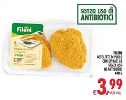 Deco Iperstore Fileni Cotolette di Pollo con Spinaci offerta