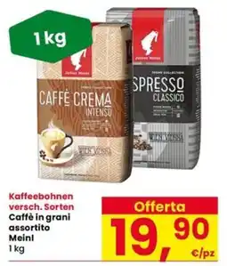 Interspar Caffè in grani assortito Meini offerta