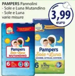 Acqua & Sapone Pampers Pannolini Sole e Luna Mutandino offerta