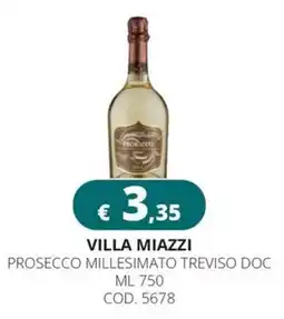 Altasfera Prosecco Millesimato Treviso DOC Villa Miazzi offerta