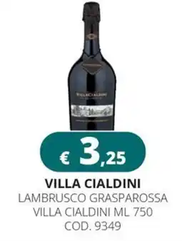 Altasfera Lambrusco Grasparossa Villa Cialdini offerta