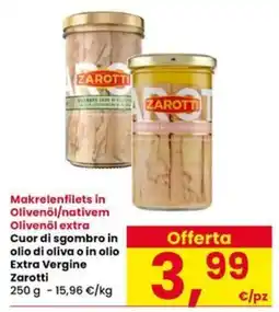 Interspar Cuor di sgombro in olio di oliva o in olio extra vergine Zarotti offerta
