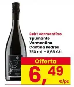 Interspar Sekt Vermentino Spumante Vermentino Cantina Pedres offerta