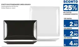 C+C Cash and Carry Piatti in stoneware linea Osaka offerta