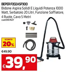 C+C maxigross Bep er P202ASP300 Bidone Aspira Solidi E Liquidi offerta