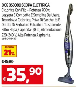 C+C maxigross DCG BS3080 Scopa Elettrica offerta