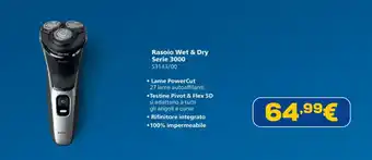 Rasoio Wet & Dry Serie 3000