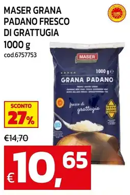 C+C maxigross Maser Grana Padano Fresco di Grattugia offerta