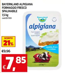 C+C maxigross Bayernland alpigiana formaggio fresco spalmabile offerta