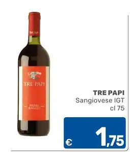 ARCA C+C cash and carry Tre Papi Sangiovese IGT offerta