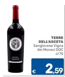 ARCA C+C cash and carry Terre dell'Asceta Sangiovese Vigna dei Monaci DOC offerta
