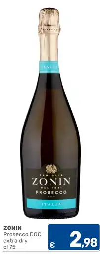 C+C Cash and Carry Zonin Prosecco DOC offerta