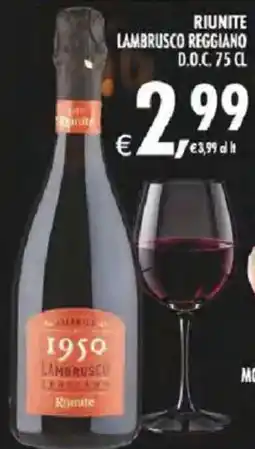 Deco Iperstore Riunite Lambrusco Reggiano D.O.C offerta