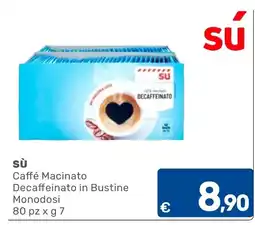 C+C Cash and Carry Sù Caffé Macinato Decaffeinato in Bustine Monodosi offerta
