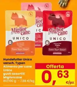 Interspar Hundefutter Unico Miglior cane offerta