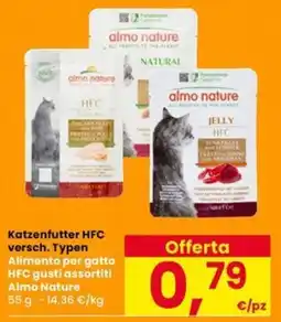 Interspar Alimento per gatto HFC gusti assortiti Almo Nature offerta