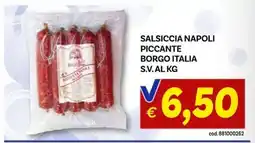 Vivo Supermercati Salsiccia napoli piccante Borgo Italia offerta