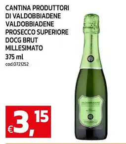 C+C maxigross Cantina Produttori di Valdobbiadene Valdobbiadene Prosecco Superiore DOCG Brut Millesimato offerta