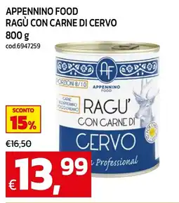 C+C maxigross Appennino Food Ragù con carne di cervo offerta