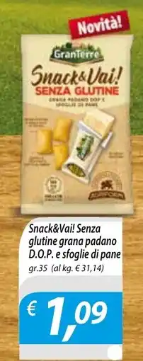 DiMeglio Snack&Vai! Senza glutine grana padano D.O.P. e sfoglie di pane offerta