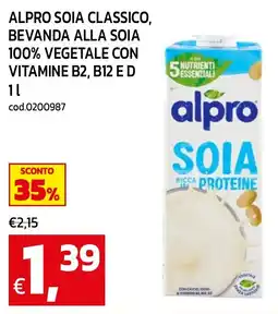 C+C maxigross Alpro soia classico offerta
