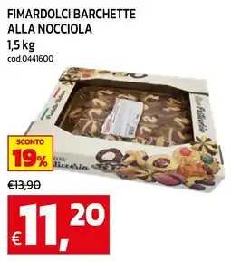 C+C maxigross Fimardolci barchette alla nocciola offerta