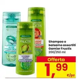 Eurospar Shampoo o balsamo assortiti Garnier Fructis offerta