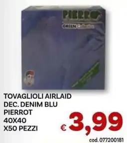 Vivo Supermercati Tovaglioli air laid dec. denim blu pierrot offerta
