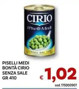Vivo Supermercati Piselli medi bontà Cirio senza sale offerta