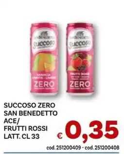 Vivo Supermercati Succoso Zero San Benedetto Ace/Frutti Rossi offerta