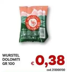 Vivo Supermercati Wurstel Dolomiti offerta