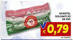 Vivo Supermercati Wurstel Dolomiti offerta
